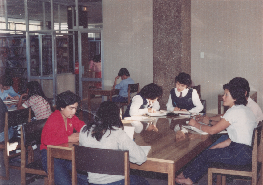 Usuarias y usuarios Usuarias en sala de lectura